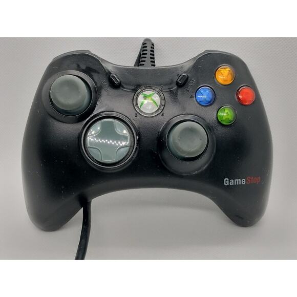 Microsoft XBOX 360 Gamestop Wired Game Controller - Black - Picture 1 of 7
